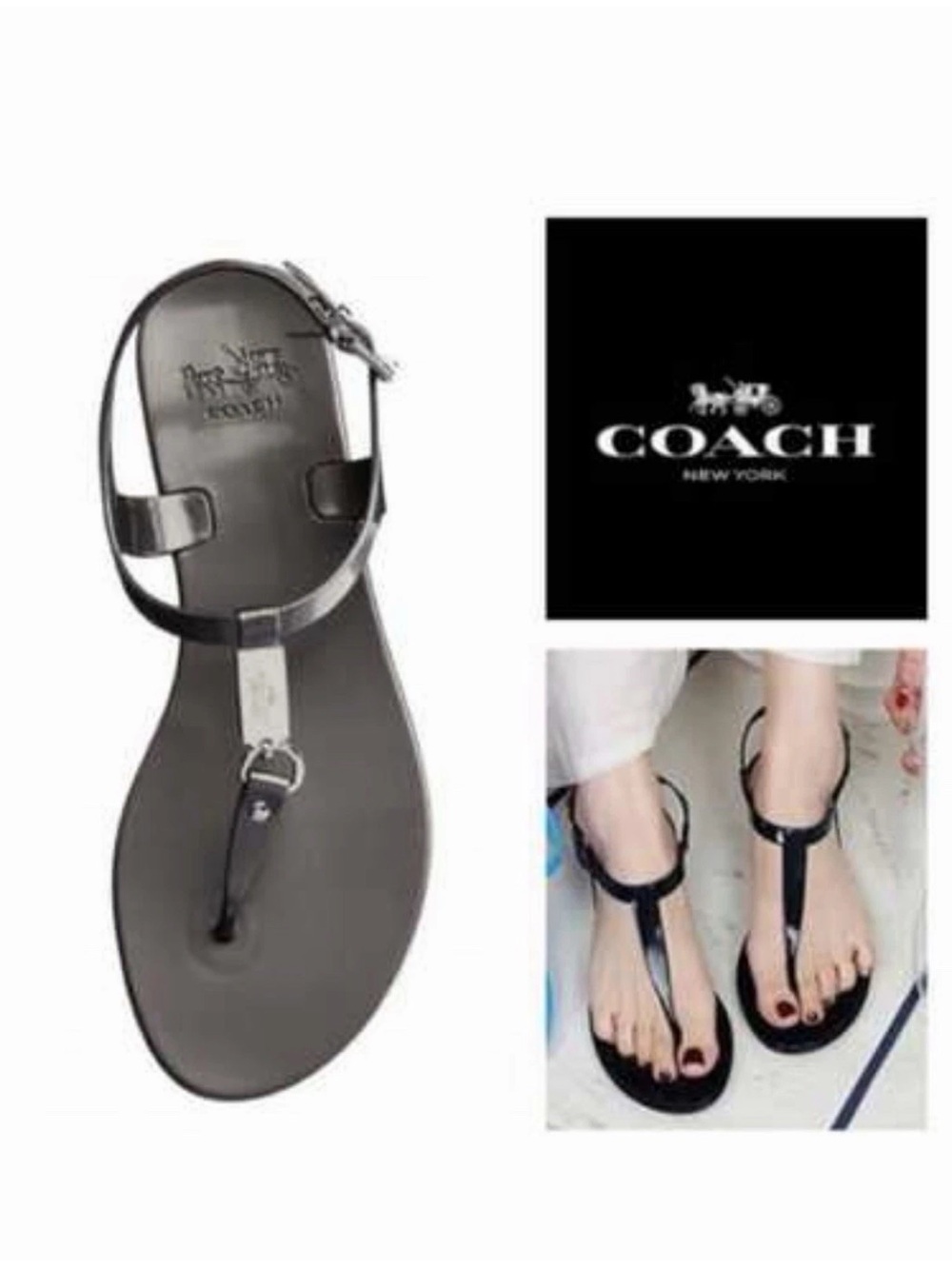 Coach Plato jelly sandals